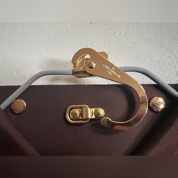 Louis Vuitton Authentic Brown Nylon Garment Cover Bag w/ Gold Hanger - Picture 9 of 12